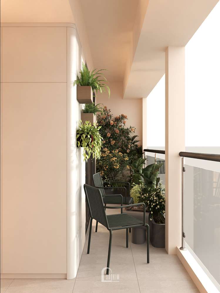 Thiết kế ban công xanh mát, tiện nghi tại chung cư Viha Complex Leciva